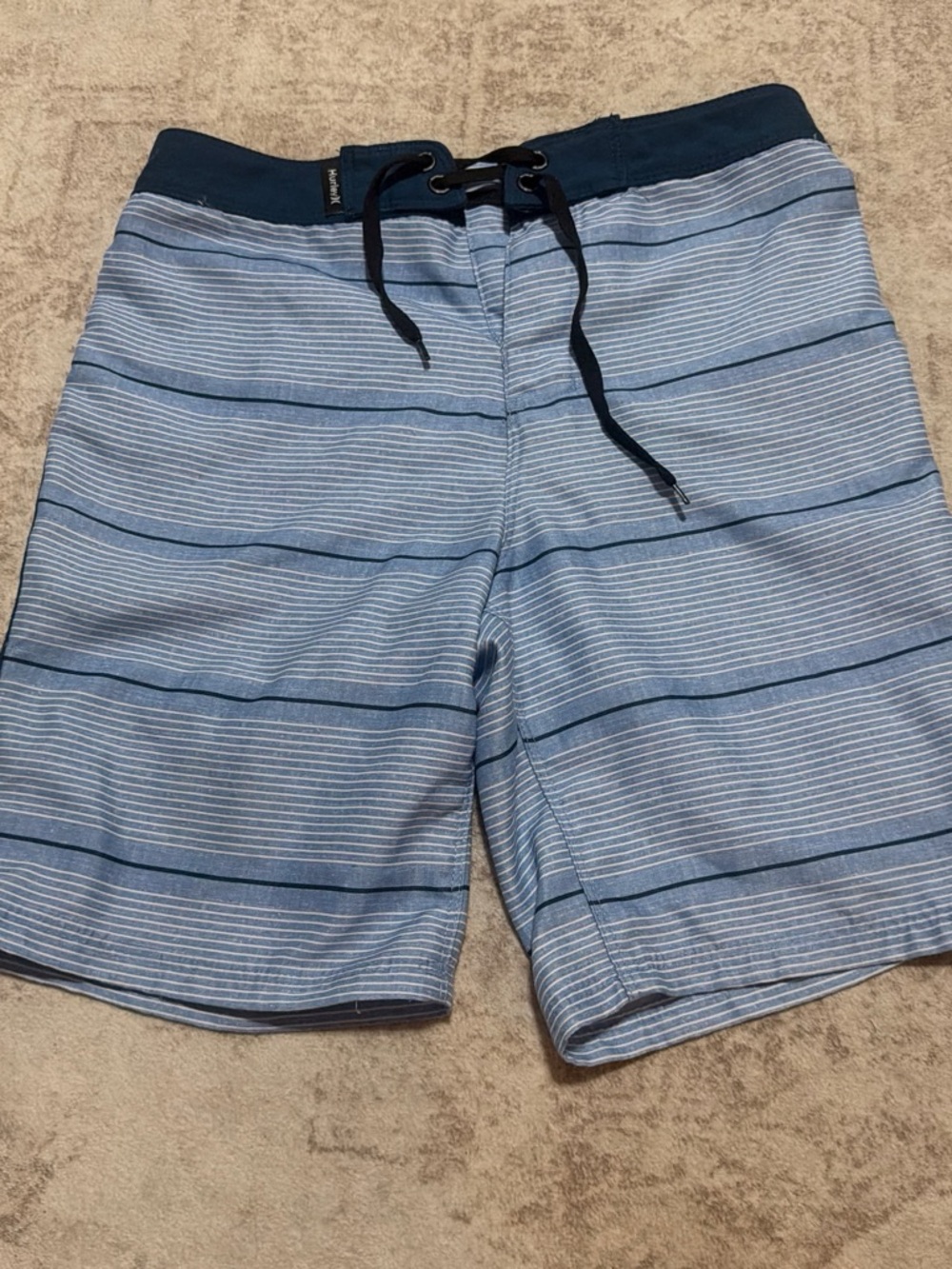 Hurley Blue Striped Men’s Swim Trunks